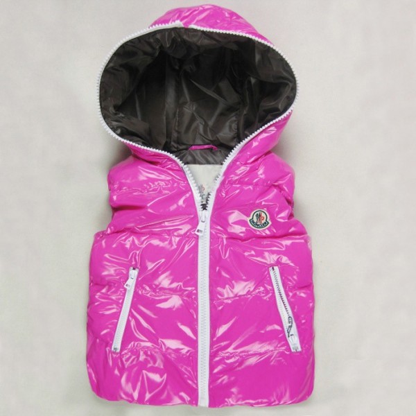 Moncler Bambini Down gilet Rosa Presa M24